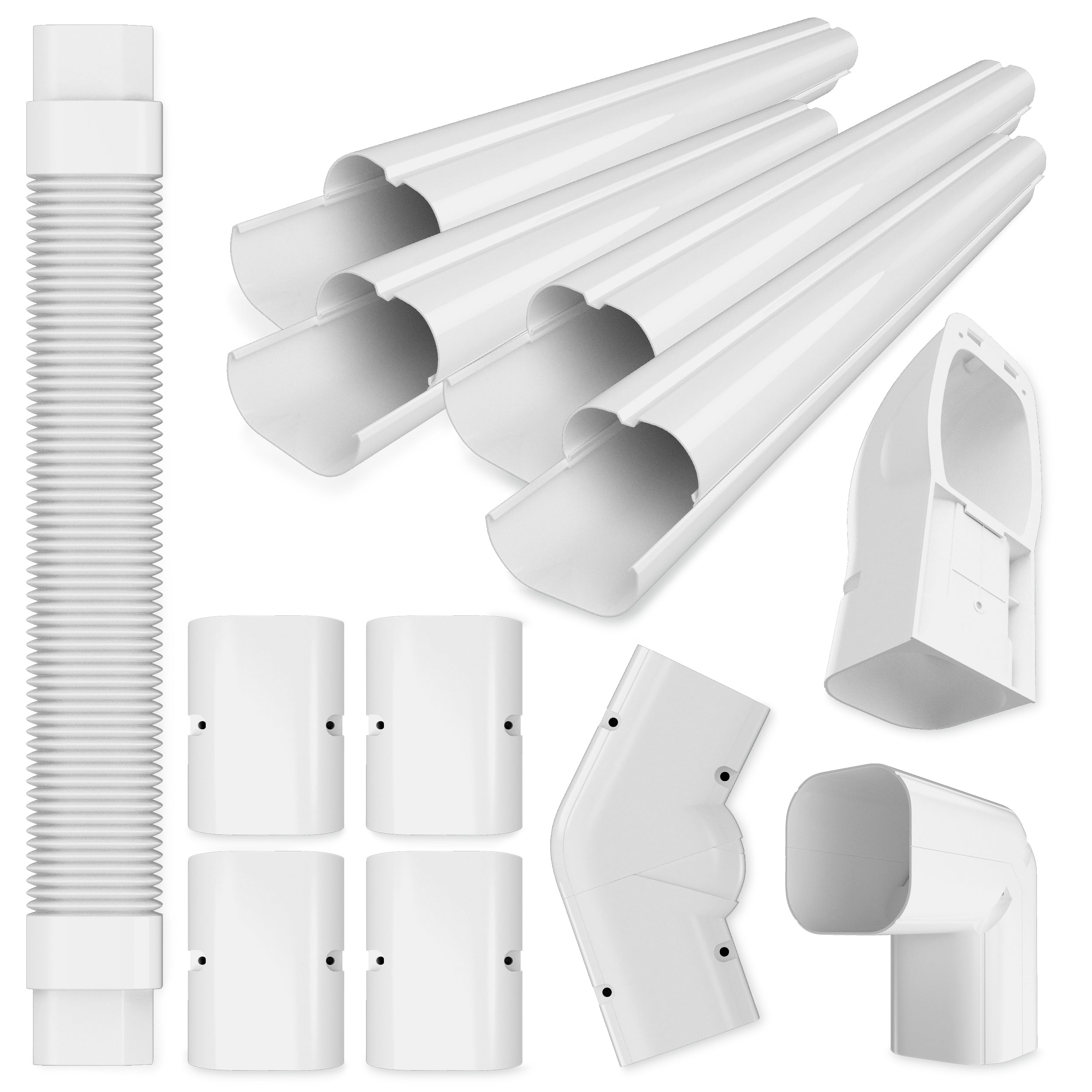 Universal Line Cover Kit for Ductless Mini-Split Air Conditioners and Heat Pumps