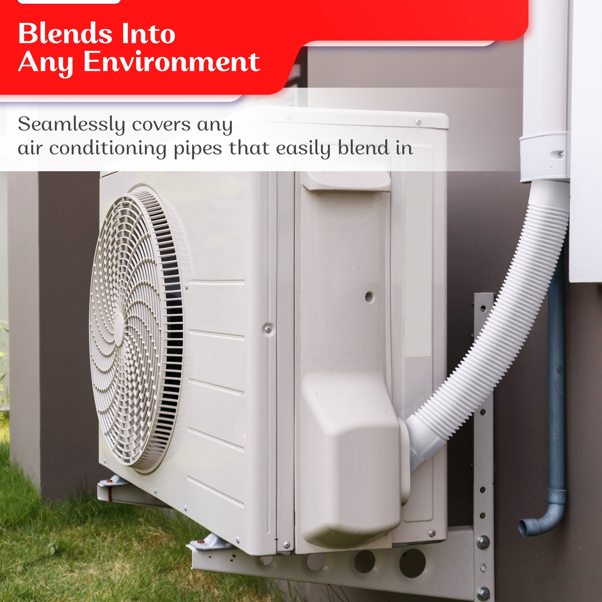 Universal Line Cover Kit for Ductless Mini-Split Air Conditioners and Heat Pumps