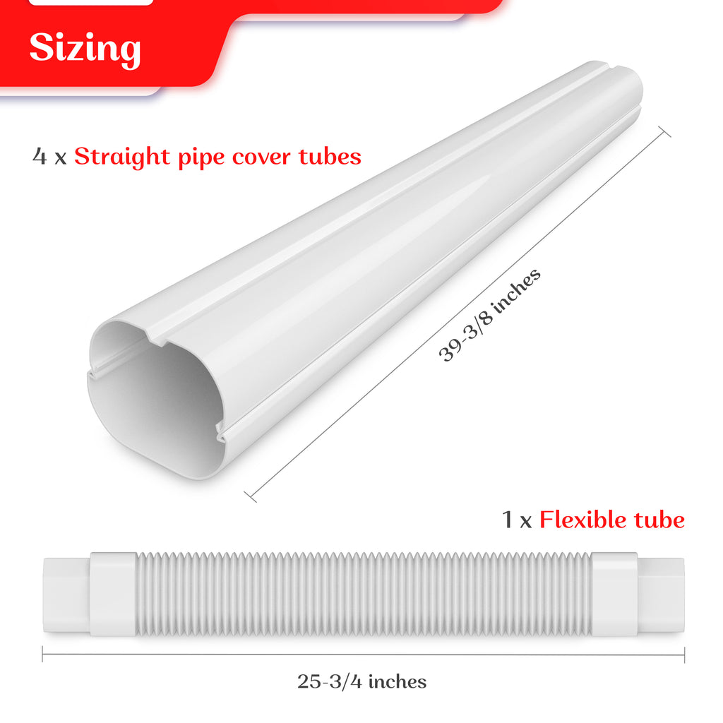 Universal Line Cover Kit for Ductless Mini-Split Air Conditioners and Heat Pumps
